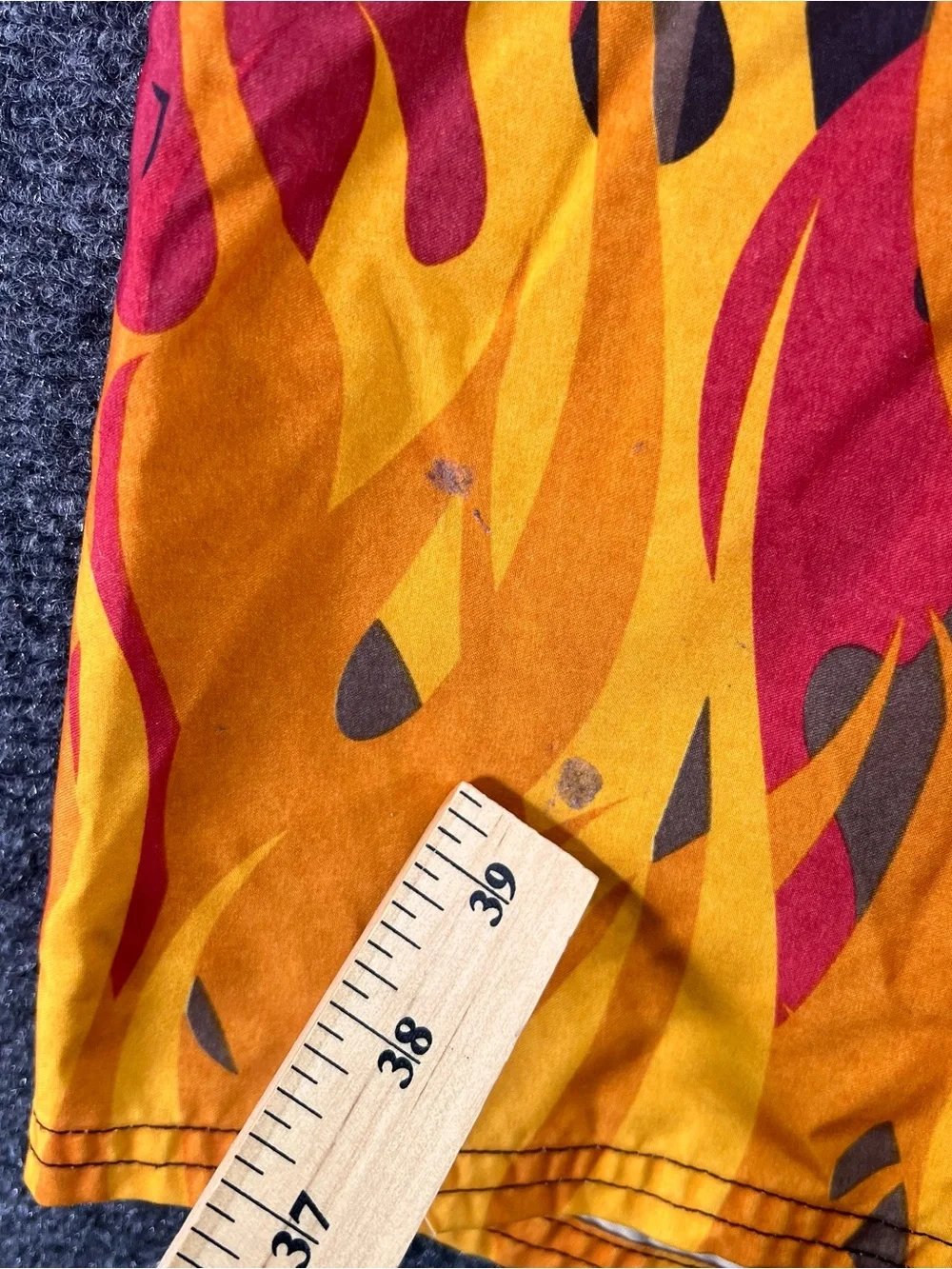 Vtg Family Guy Stewie Men’s Board Shorts Size 32 Fire Flames Retro Beach RARE